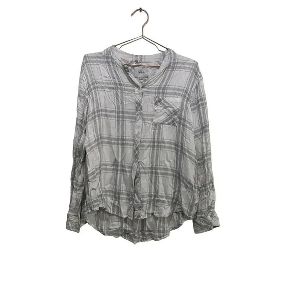 Rails Hunter White Long Sleeve Plaid Button Down Top Size Large - Picture 1 of 5